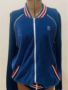 Vintage 60s , velour, track jacket. All items are dry cleaned/steamed!